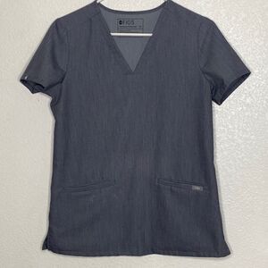 FIGS Technical Collection Women’s Gray Top Scrub Size XS